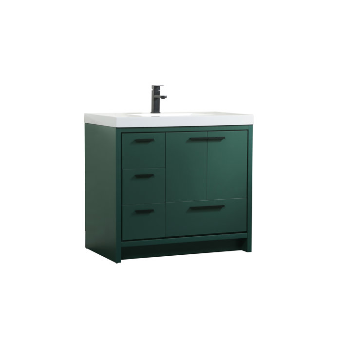 Zipcode Design™ Albers 36'' Single Bathroom Vanity with Resin Vanity